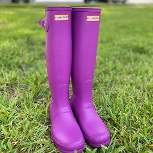 Purple Tall Hunter boots